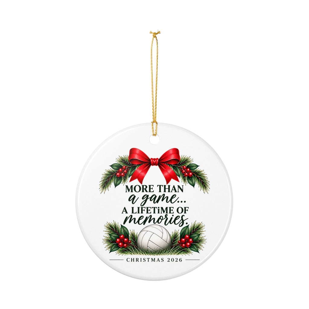 Volleyball Christmas Ornament 2026, Some Family Trees Have Nets, Volleyball Mom Gift, Volleyball Family Keepsake, Ceramic Ornament