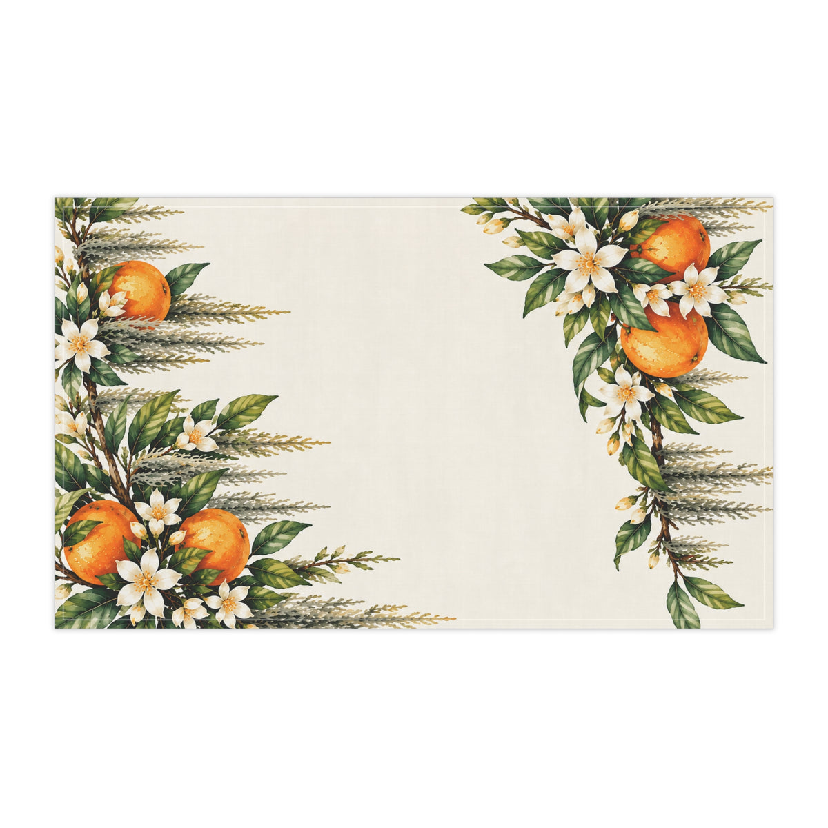 Florida Orange Blossom Tea Towel, Vintage Citrus Botanical Kitchen Towel, Old Florida Decor, Southern Gift