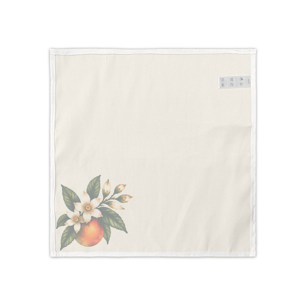 Orange Blossom Napkins, Set of 4, Ivory Citrus Table Decor, 18 × 18 Inches