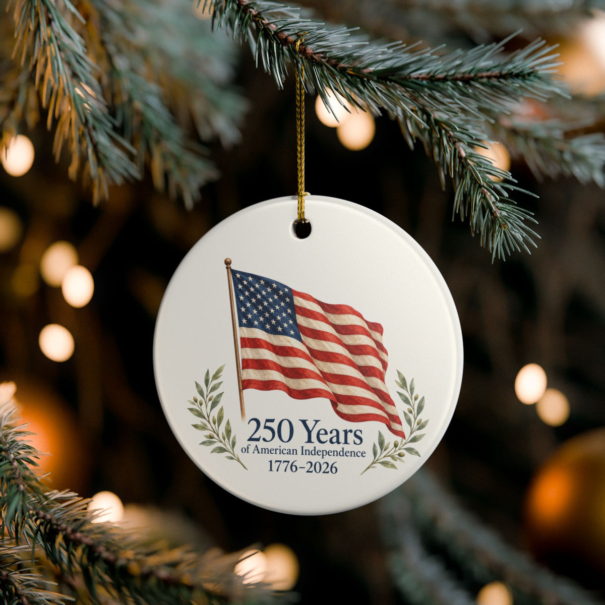 America’s 250th Anniversary Ornament | Heritage Flag Keepsake | 1776–2026