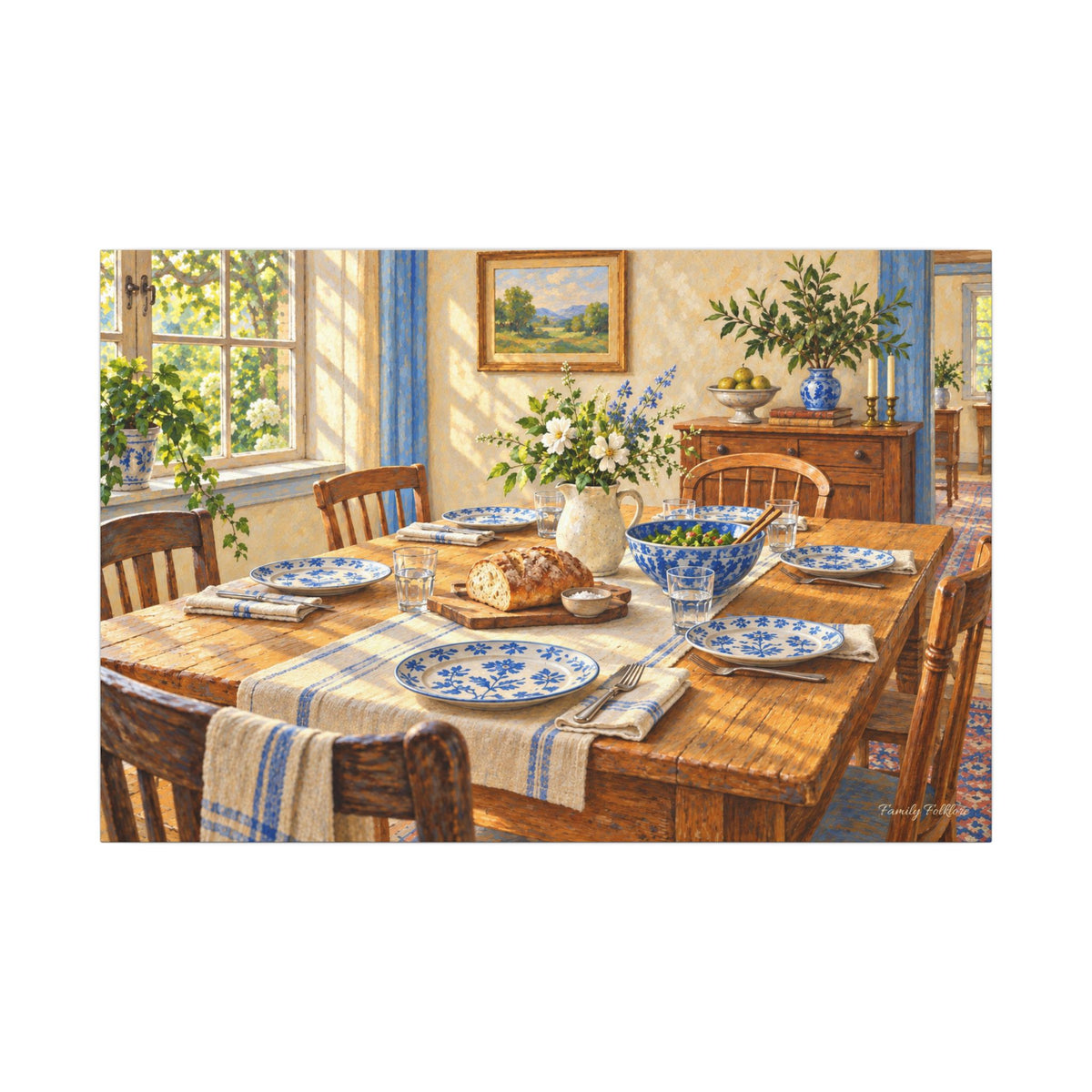 Sunday Supper — A Family Folklore Original | Canvas Wall Art