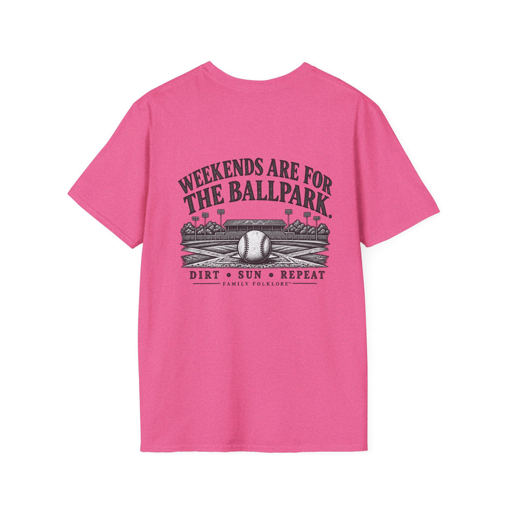 Weekends Are for the Ballpark Baseball T-Shirt | Family Folklore™