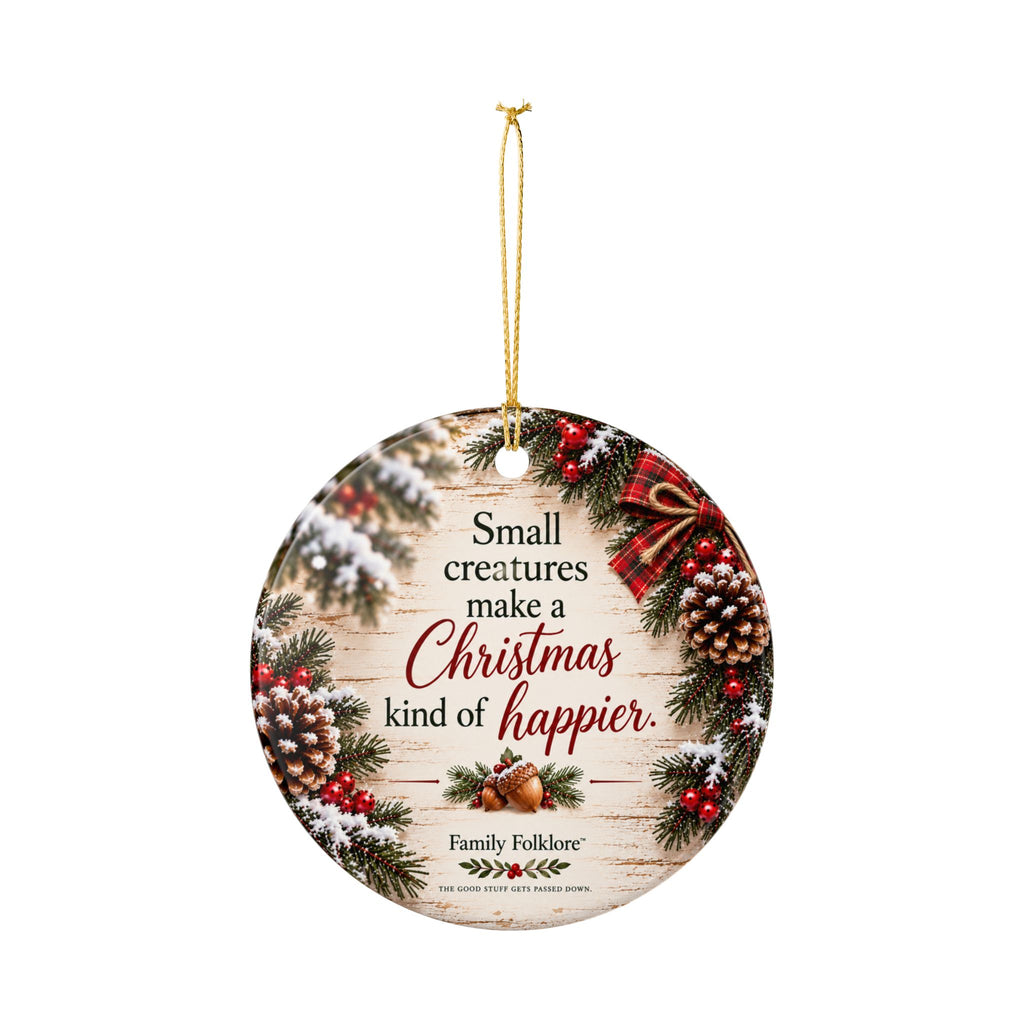 Personalized Squirrel Christmas Ornament — Custom Year