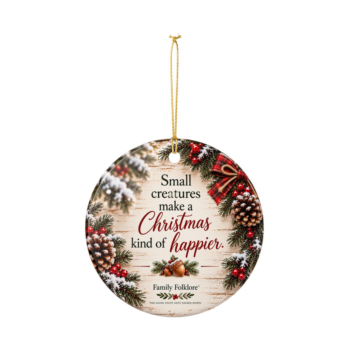 Personalized Squirrel Christmas Ornament — Custom Year