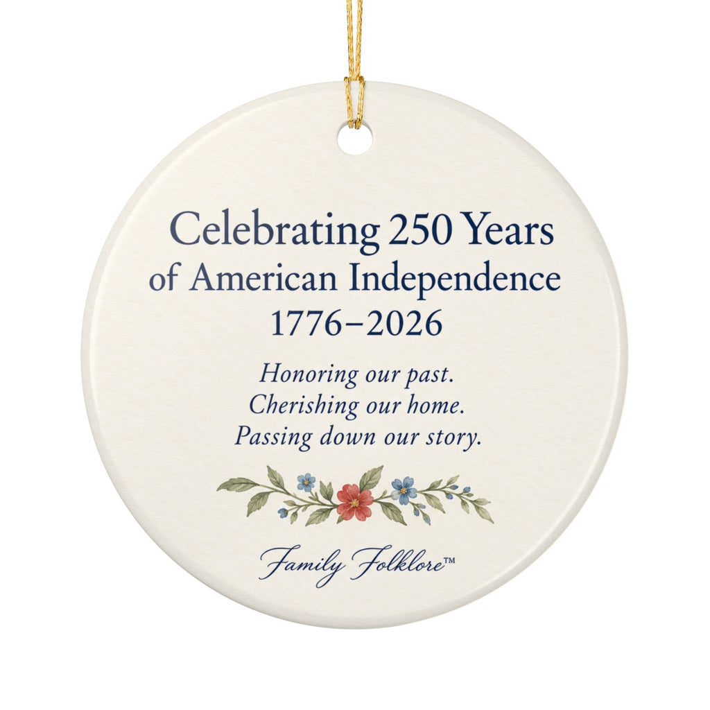 America’s 250th Anniversary Ornament | Heritage Flag | 1776–2026