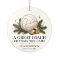 Personalized Volleyball Coach Christmas Ornament, Custom Coach Name & Year, Volleyball Coach Gift, Team Thank You Gift