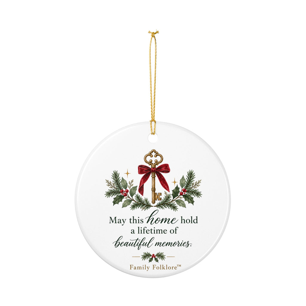 Personalized First Christmas in Our New Home Ornament — Family Name & Year