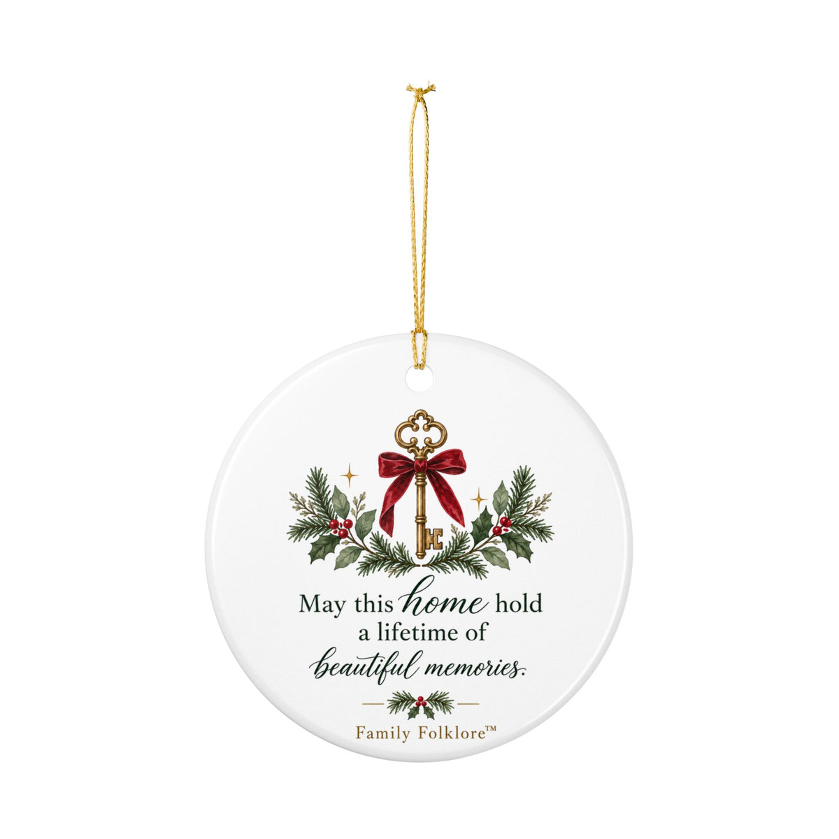 Personalized First Christmas in Our New Home Ornament — Family Name & Year
