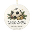 Personalized Soccer Coach Christmas Ornament, Custom Coach Name & Year, Soccer Coach Gift, Team Thank You Gift
