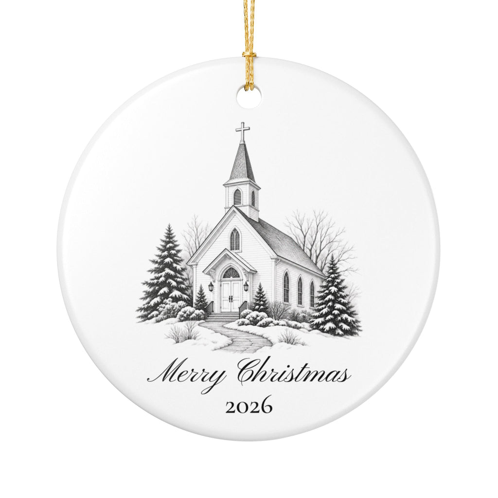 Personalized Church Christmas Ornament — Luke 2:11 & Custom Year