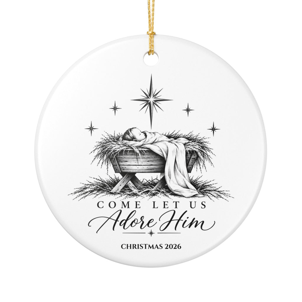 Personalized Manger Christmas Ornament — Isaiah 9:6