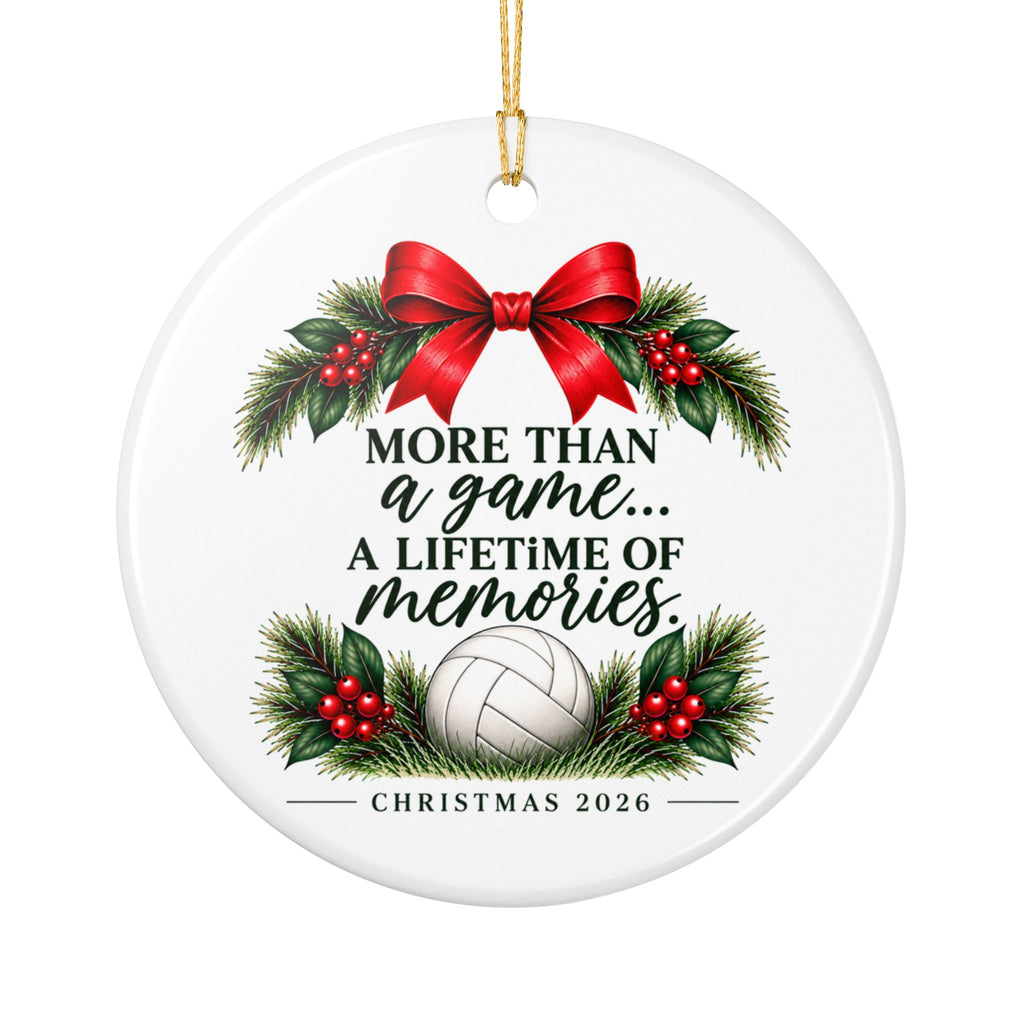 Volleyball Christmas Ornament 2026, Some Family Trees Have Nets, Volleyball Mom Gift, Volleyball Family Keepsake, Ceramic Ornament