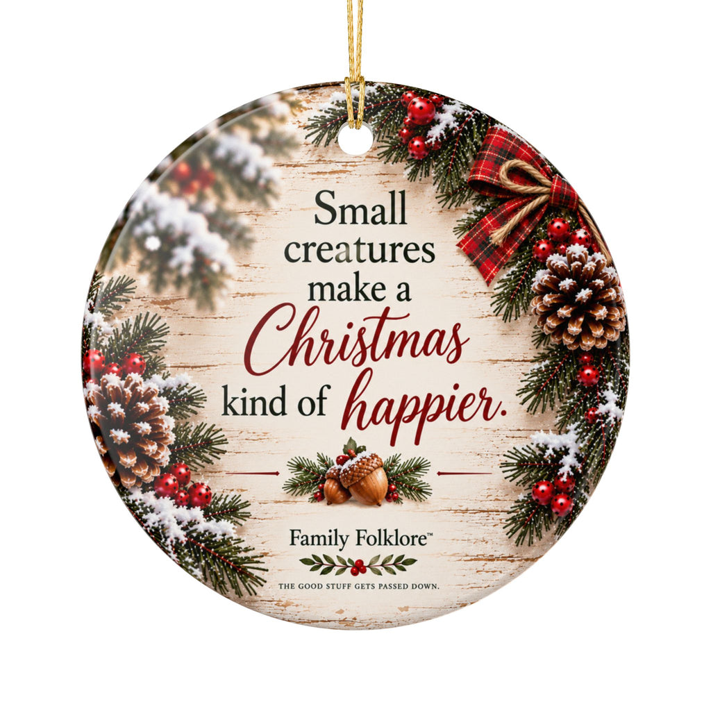 Personalized Squirrel Christmas Ornament — Custom Year