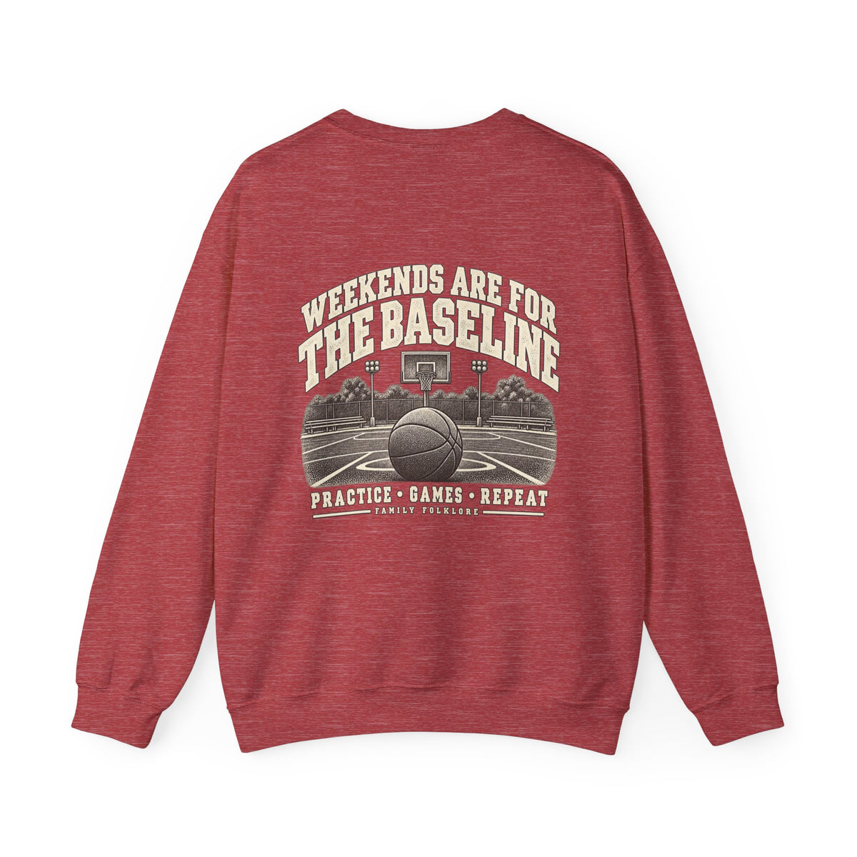 Weekends Are for the Baseline Basketball Sweatshirt | Family Folklore™