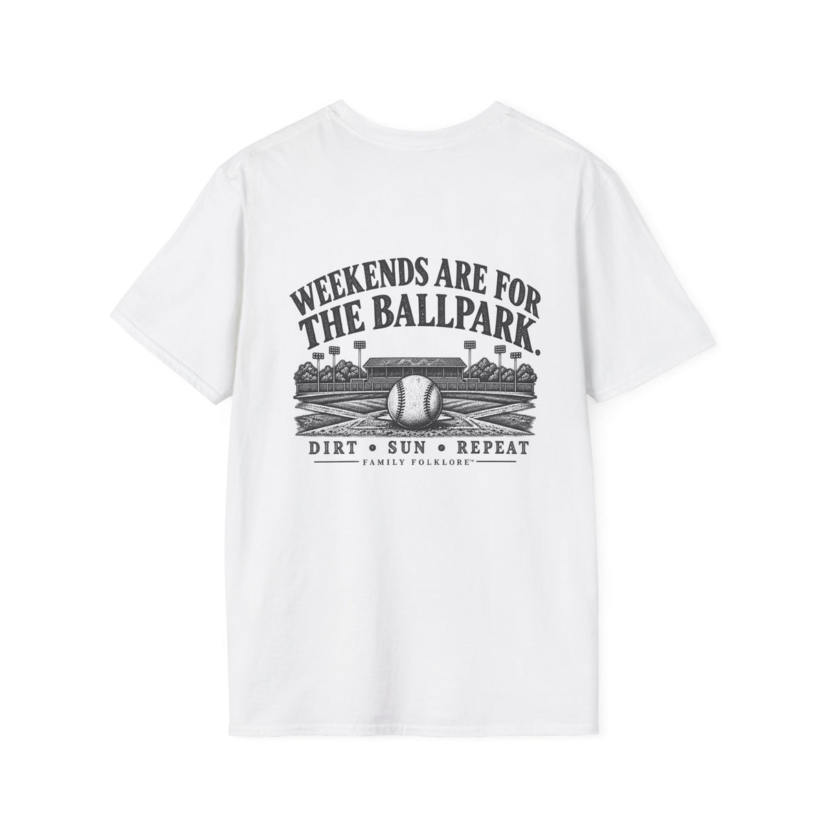 Weekends Are for the Ballpark Baseball T-Shirt | Family Folklore™