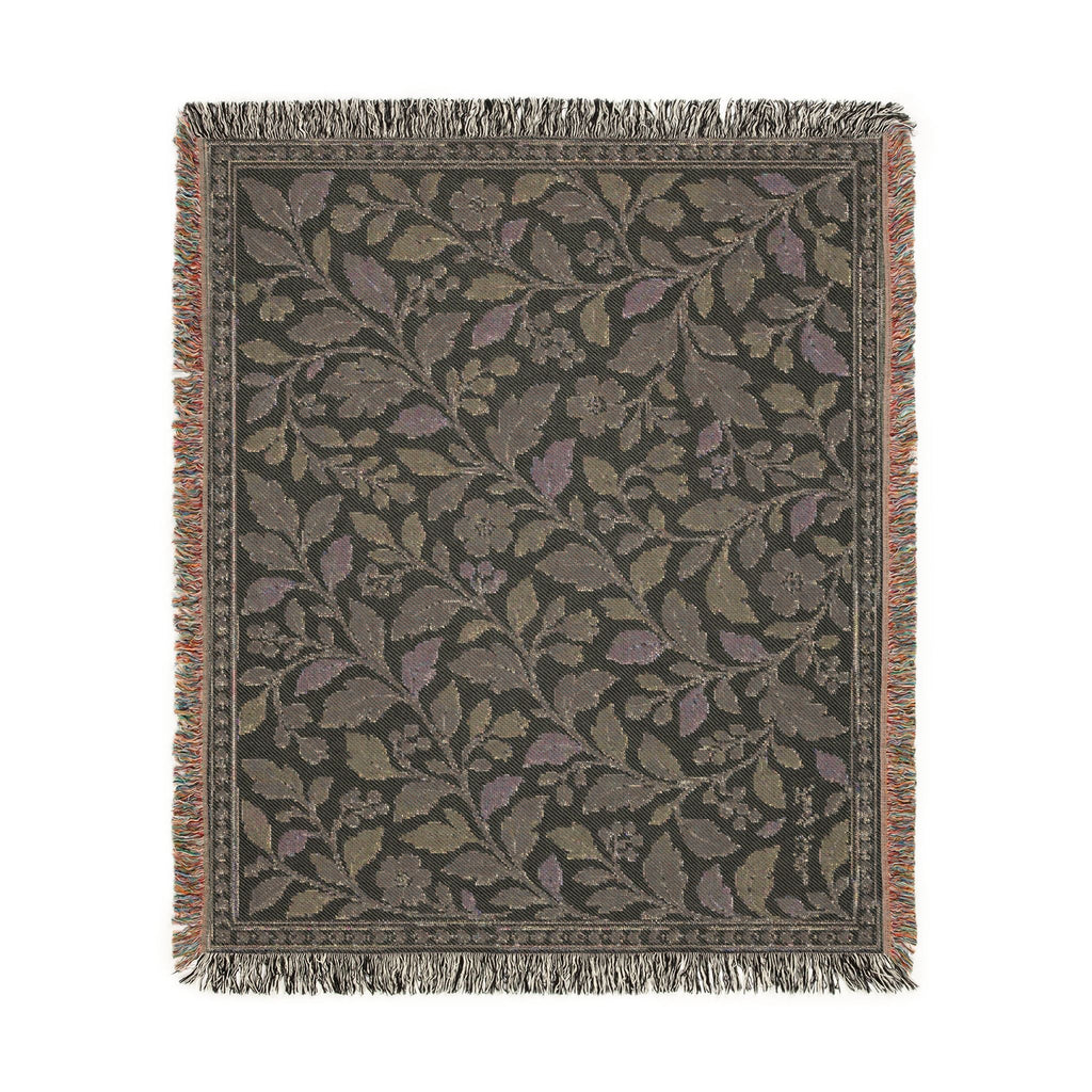 Gathered at Home — Botanical Cotton Woven Throw | 60 × 50