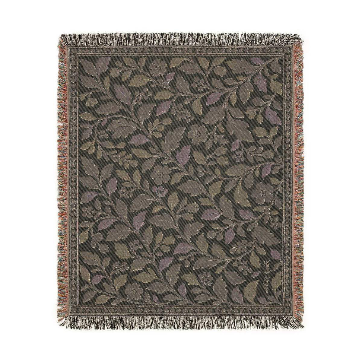 Gathered at Home — Botanical Cotton Woven Throw | 60 × 50