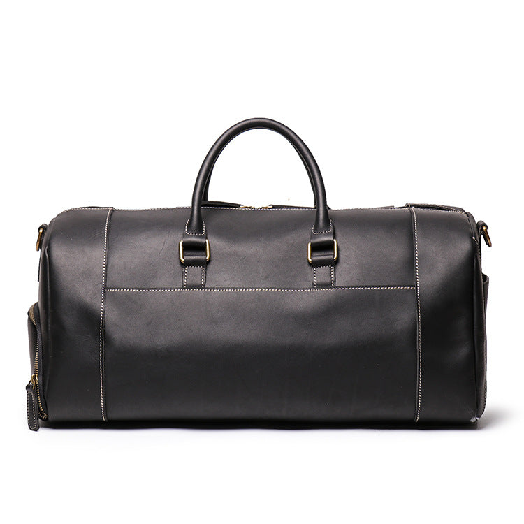 Full-Grain Leather Weekender Duffle Bag