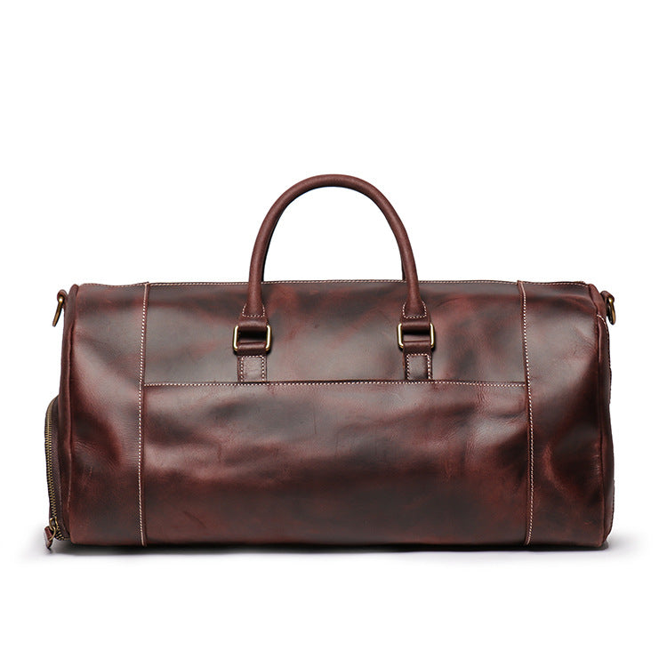 Full-Grain Leather Weekender Duffle Bag