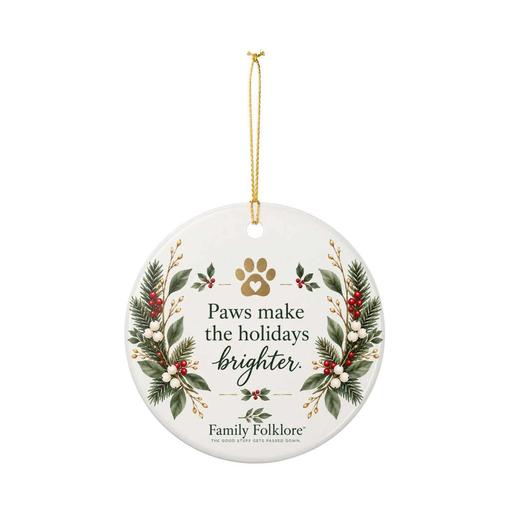 Personalized Pet Photo Christmas Ornament — Name & Year