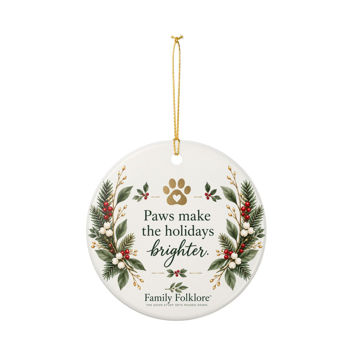 Personalized Pet Photo Christmas Ornament — Name & Year