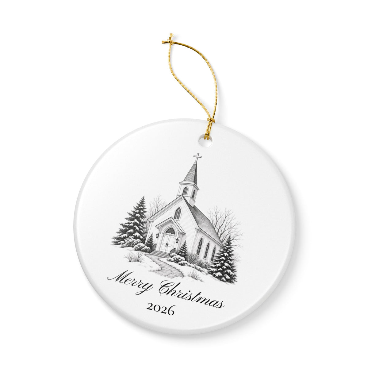 Personalized Church Christmas Ornament — Luke 2:11 & Custom Year