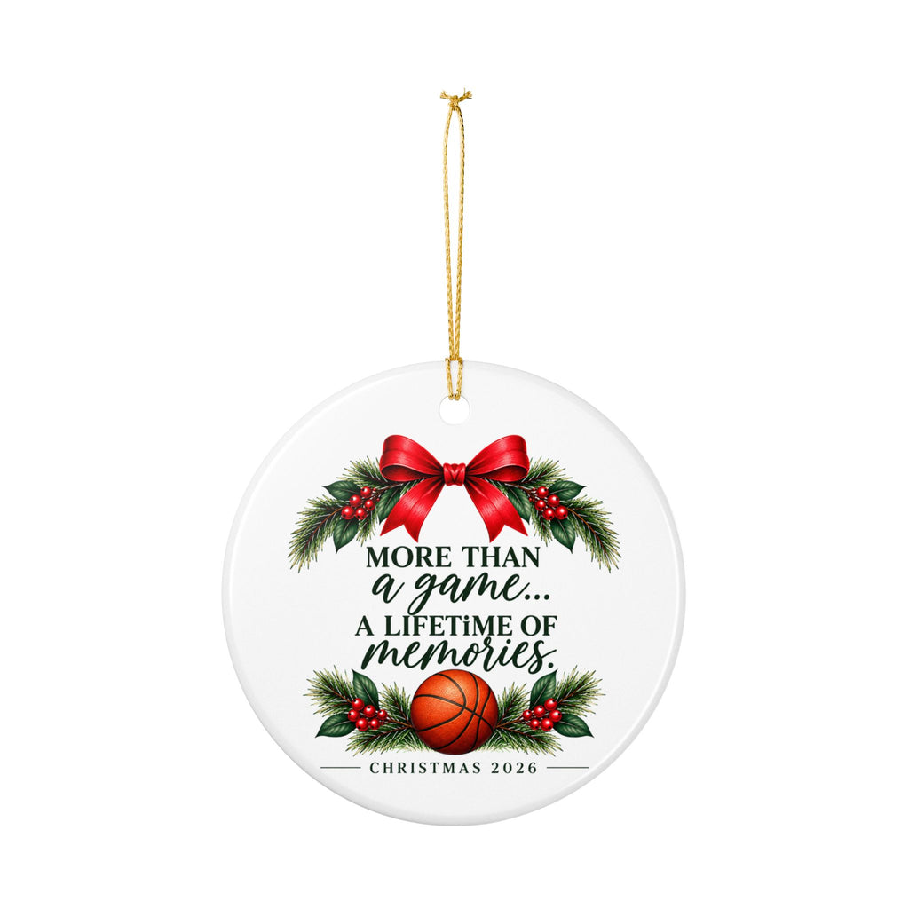 Basketball Christmas Ornament 2026, Some Family Trees Have Baselines, Basketball Mom Gift, Basketball Family Keepsake, Ceramic Ornament