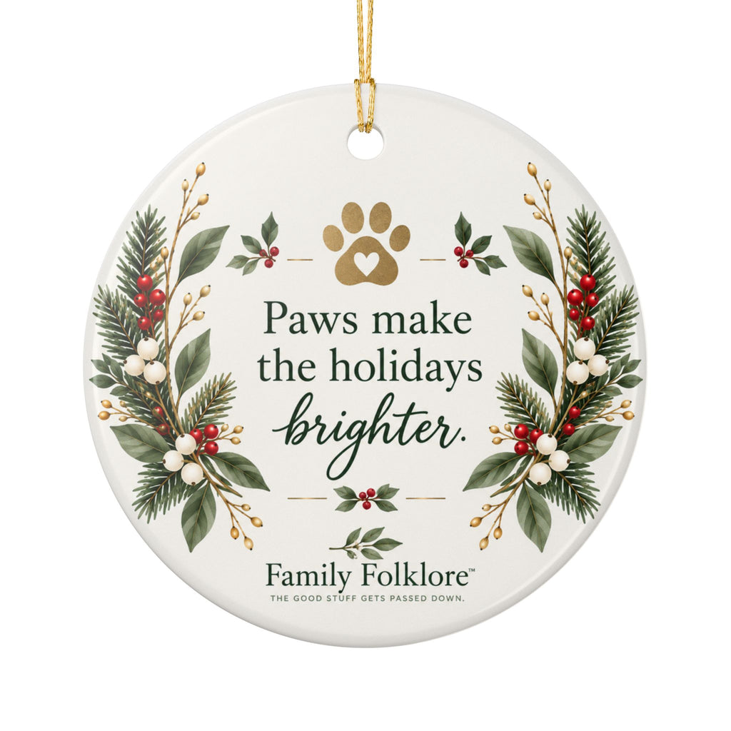 Personalized Pet Photo Christmas Ornament — Name & Year