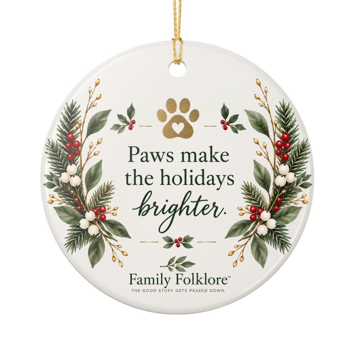 Personalized Pet Photo Christmas Ornament — Name & Year
