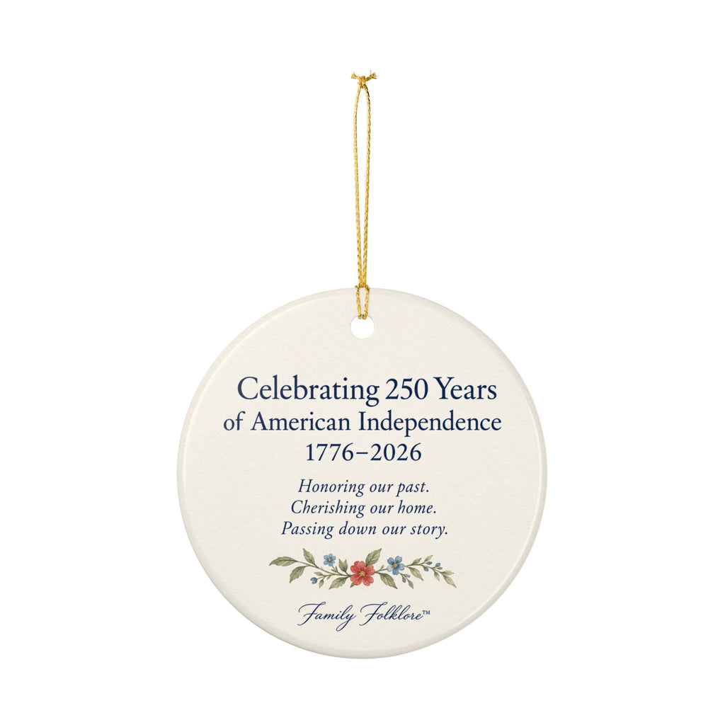 America’s 250th Anniversary Ornament | Heritage Flag | 1776–2026