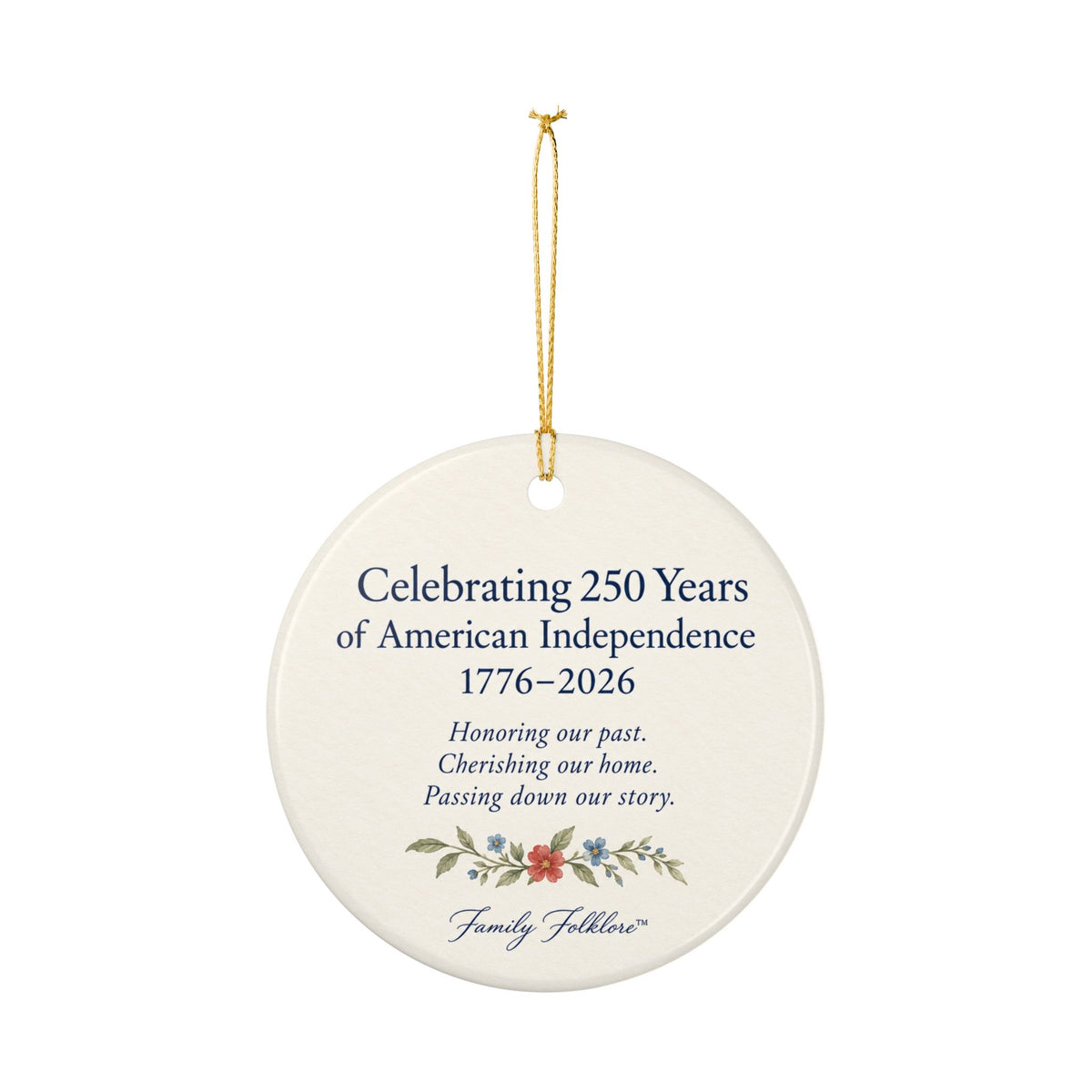 America’s 250th Anniversary Ornament | Heritage Flag | 1776–2026