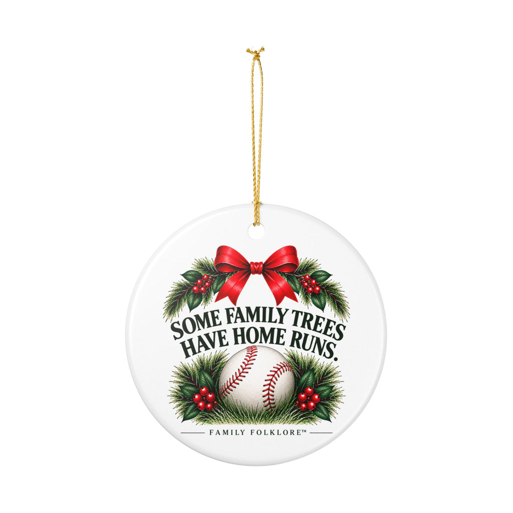 Baseball Christmas Ornament 2026, Some Family Trees Have Home Runs, Baseball Mom Gift, Baseball Family Keepsake, Ceramic Ornament