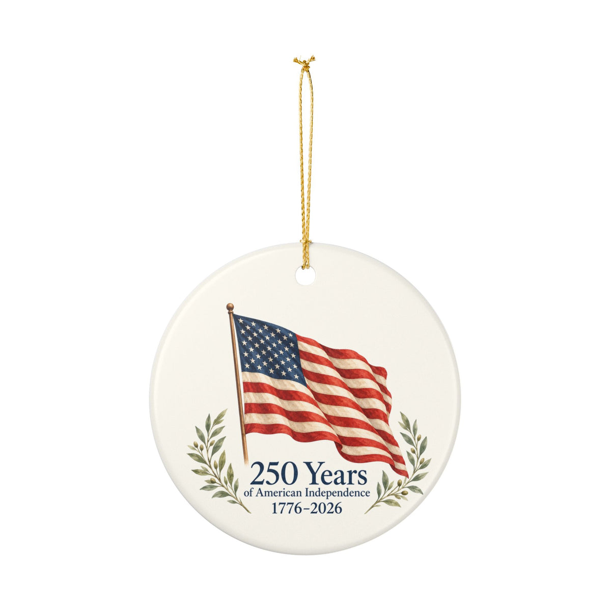 America’s 250th Anniversary Ornament | Heritage Flag Keepsake | 1776–2026