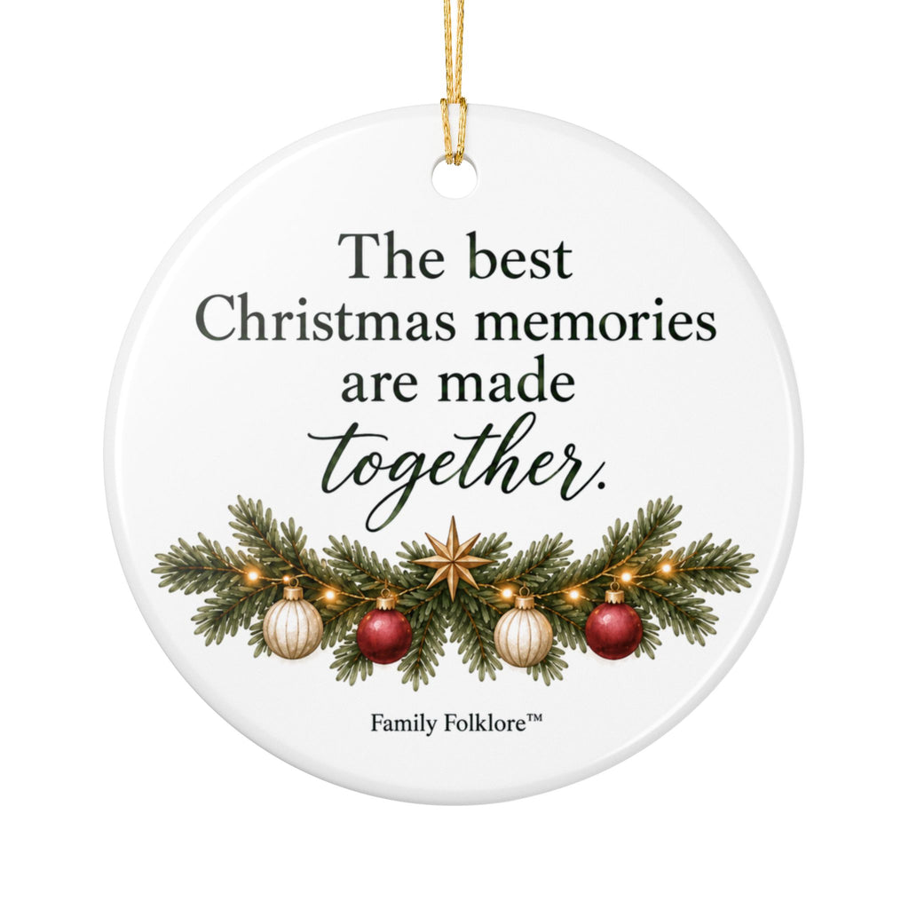 Personalized Family of 3 Christmas Ornament — Names & Year