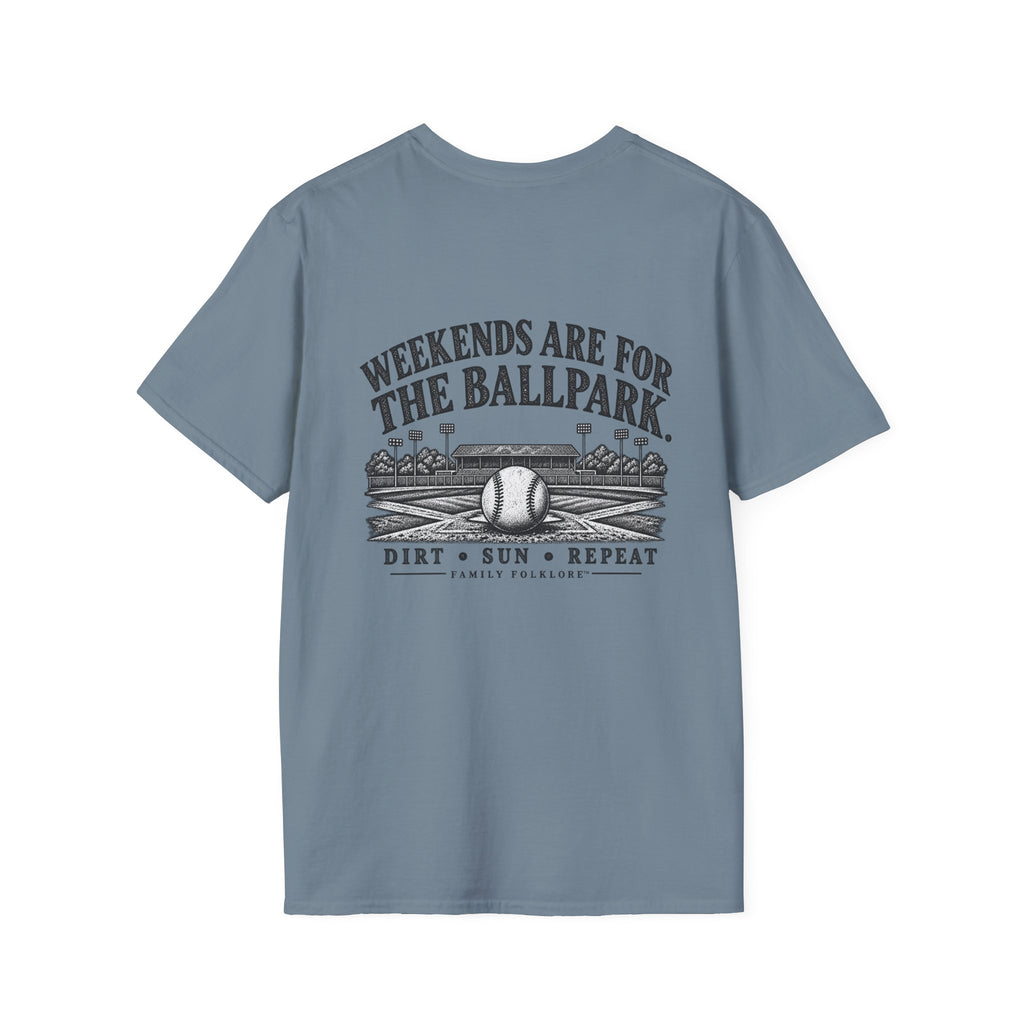 Weekends Are for the Ballpark Baseball T-Shirt | Family Folklore™