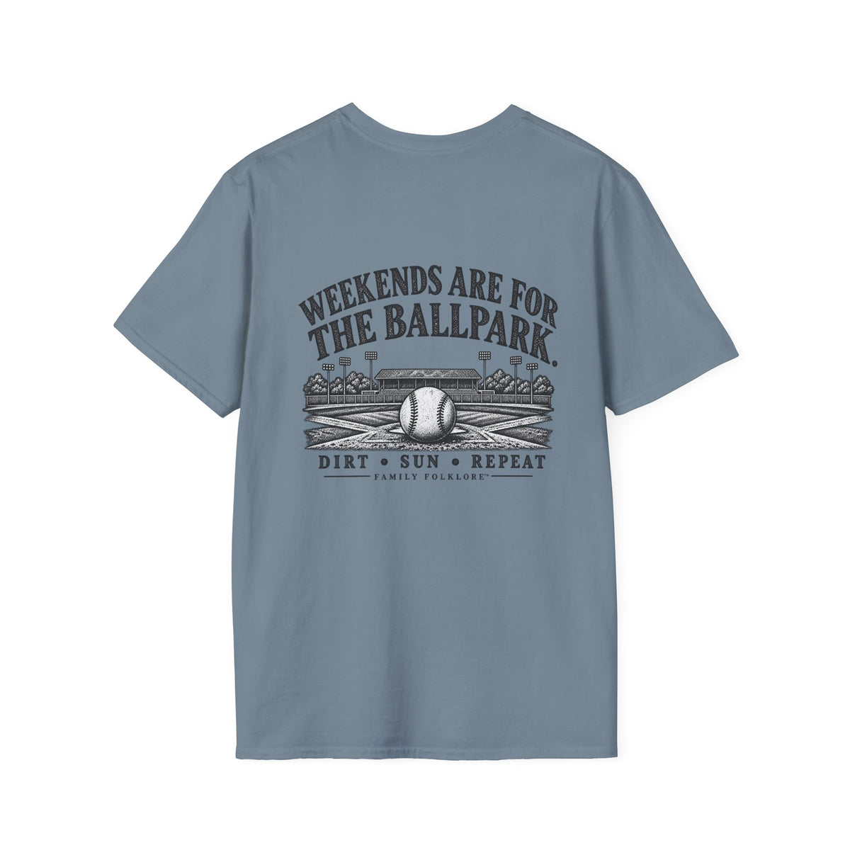 Weekends Are for the Ballpark Baseball T-Shirt | Family Folklore™