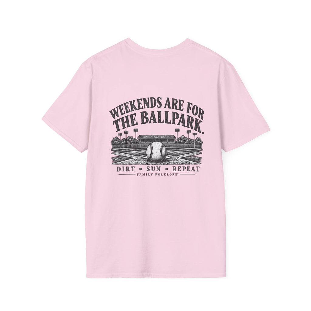 Weekends Are for the Ballpark Baseball T-Shirt | Family Folklore™