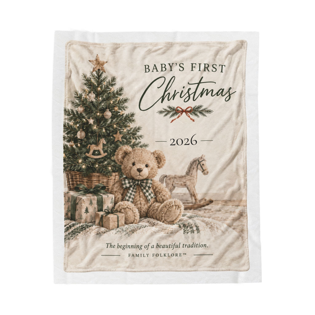 Baby’s First Christmas 2026 — Heirloom Velveteen Blanket