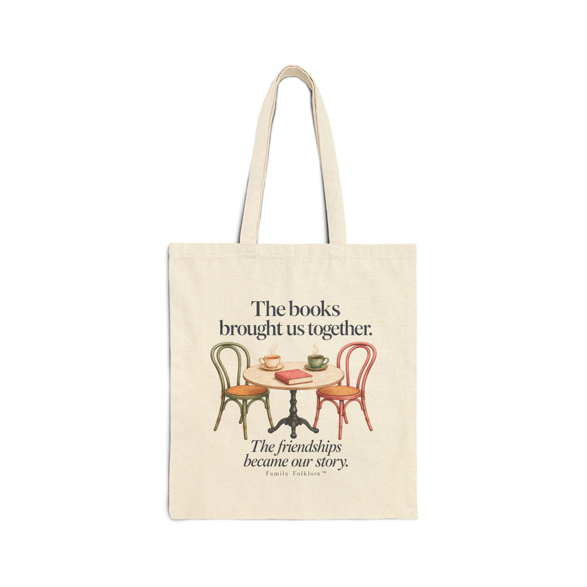 Book Club Canvas Tote Bag, Gift for Book Lovers, Reading Group Friendship Gift