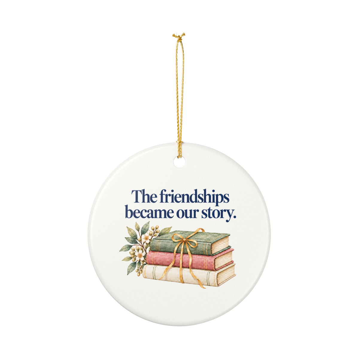 Book Club Christmas Ornament, Personalized or Classic, Book Lover Gift, Friendship Keepsake | Family Folklore™