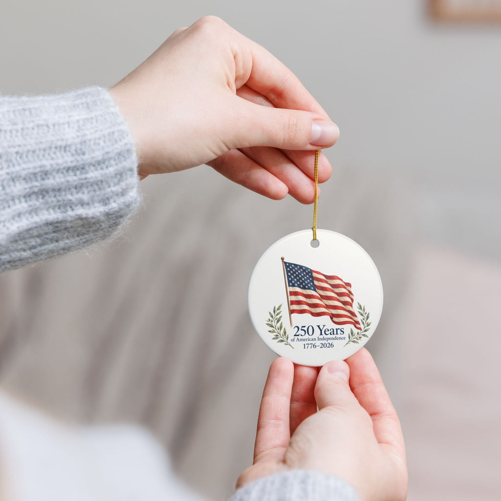 America’s 250th Anniversary Ornament | Heritage Flag Keepsake | 1776–2026