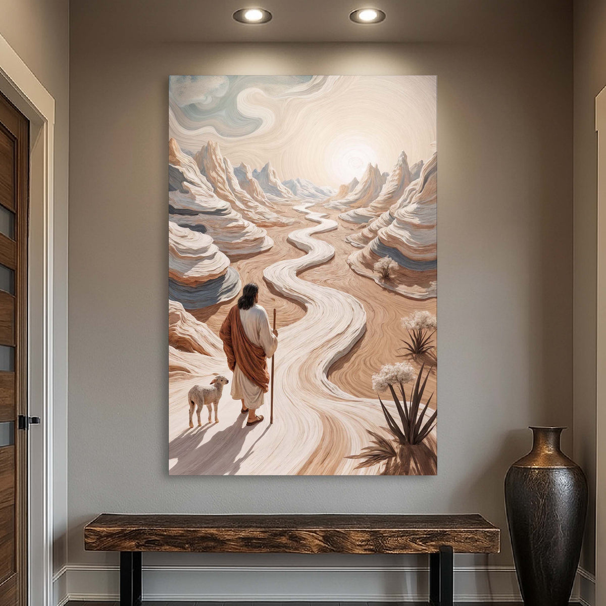 Parable of the Lost Sheep Christian Canvas Wall Art