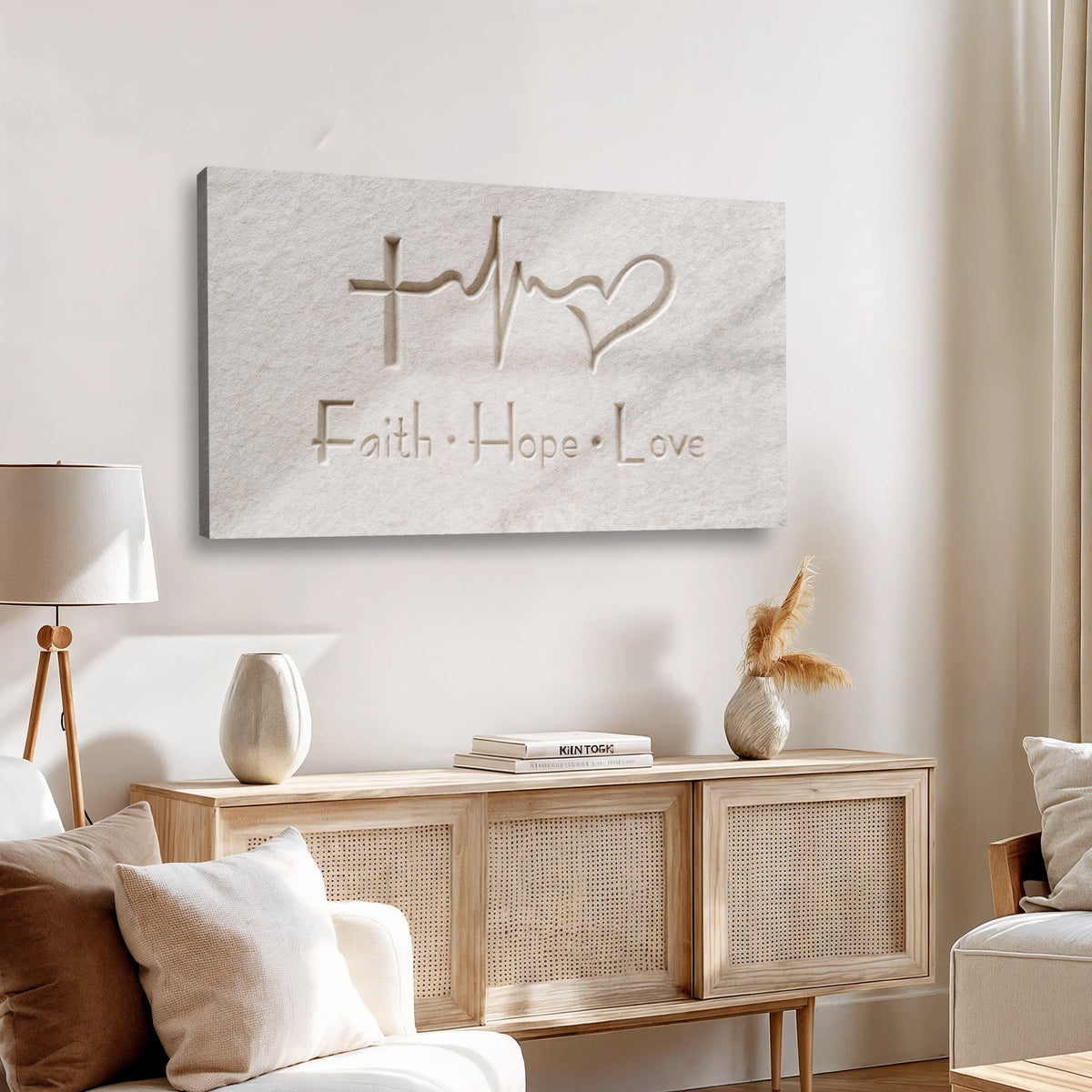 Faith, Hope & Love Christian Canvas Wall Art