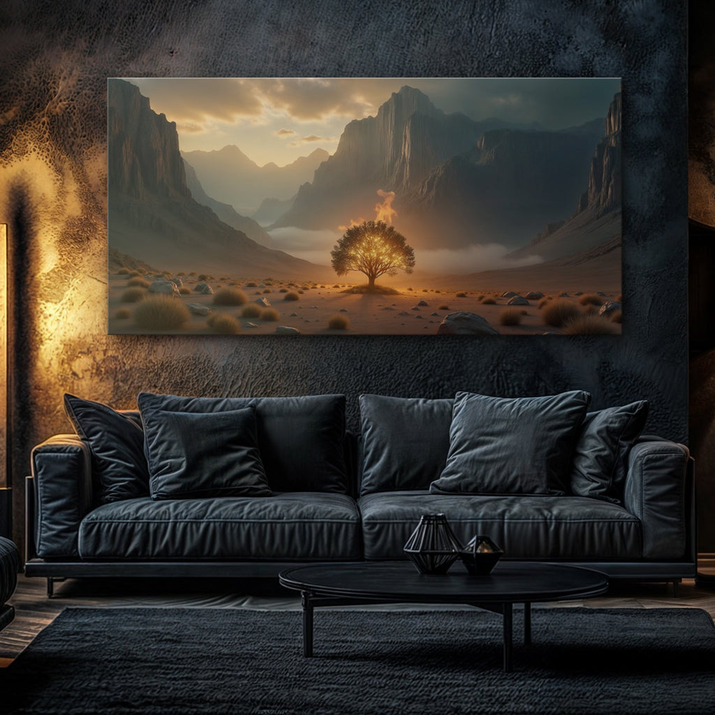 Burning Bush Christian Canvas Wall Art