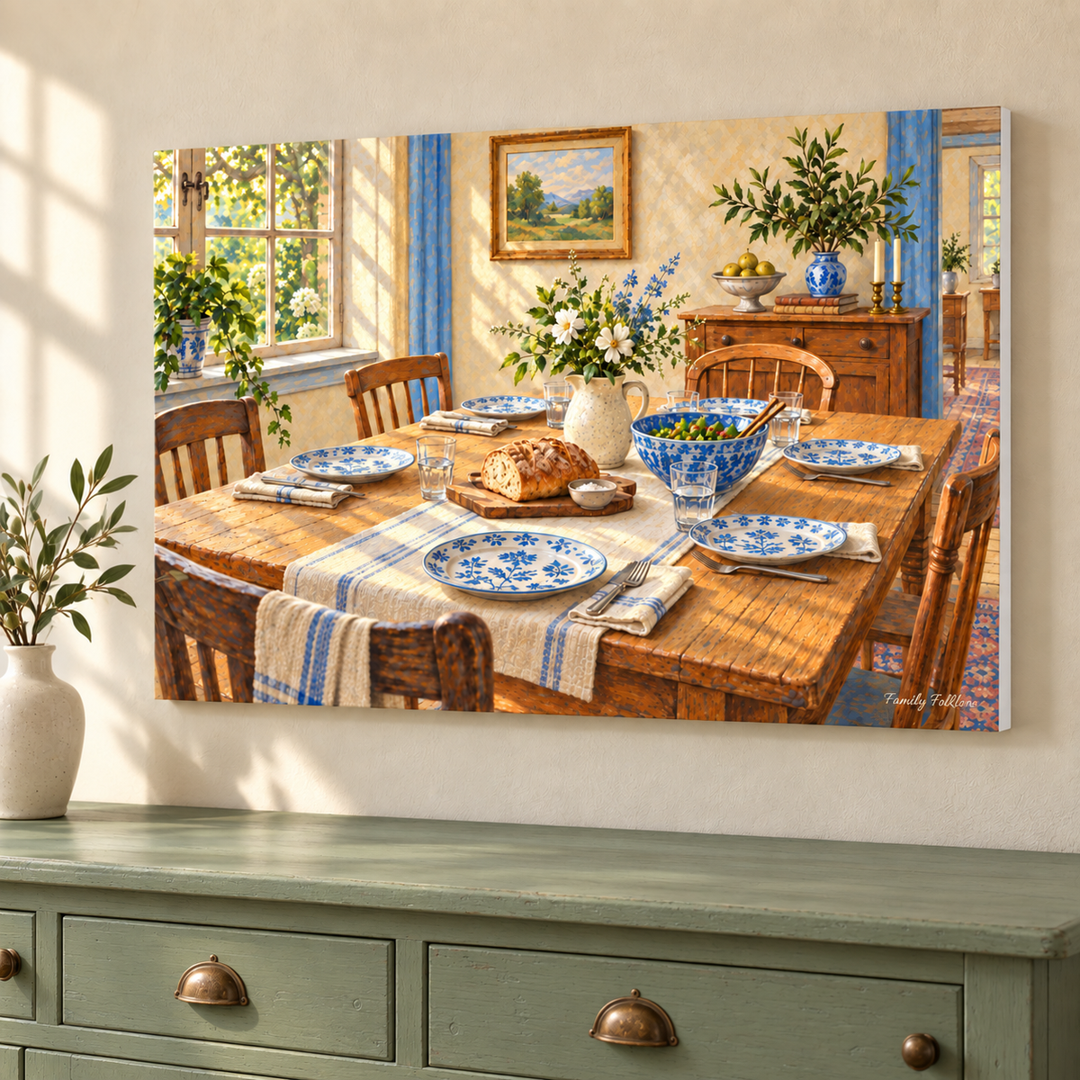 Sunday Supper — A Family Folklore Original | Canvas Wall Art