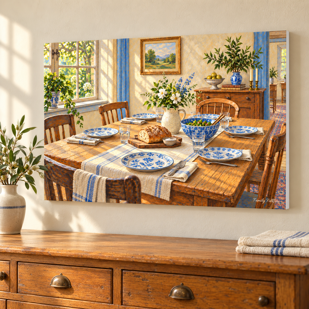Sunday Supper — A Family Folklore Original | Canvas Wall Art