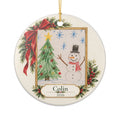 Personalized Kids Artwork or Photo Christmas Ornament – Name & Year Keepsake