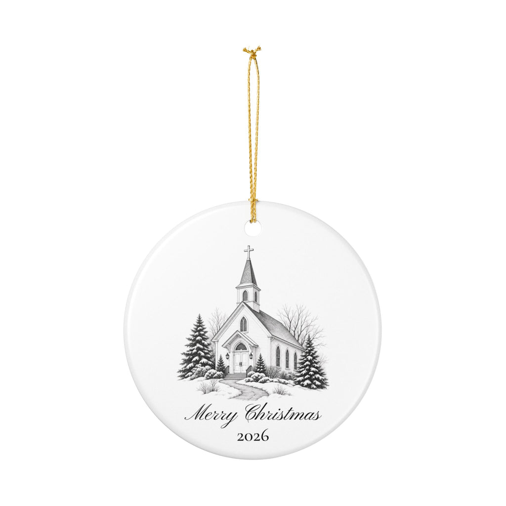 Personalized Church Christmas Ornament — Luke 2:11 & Custom Year