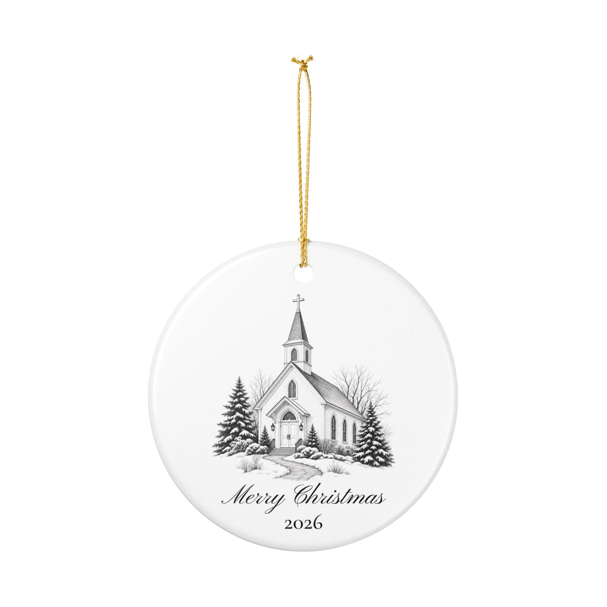 Personalized Church Christmas Ornament — Luke 2:11 & Custom Year