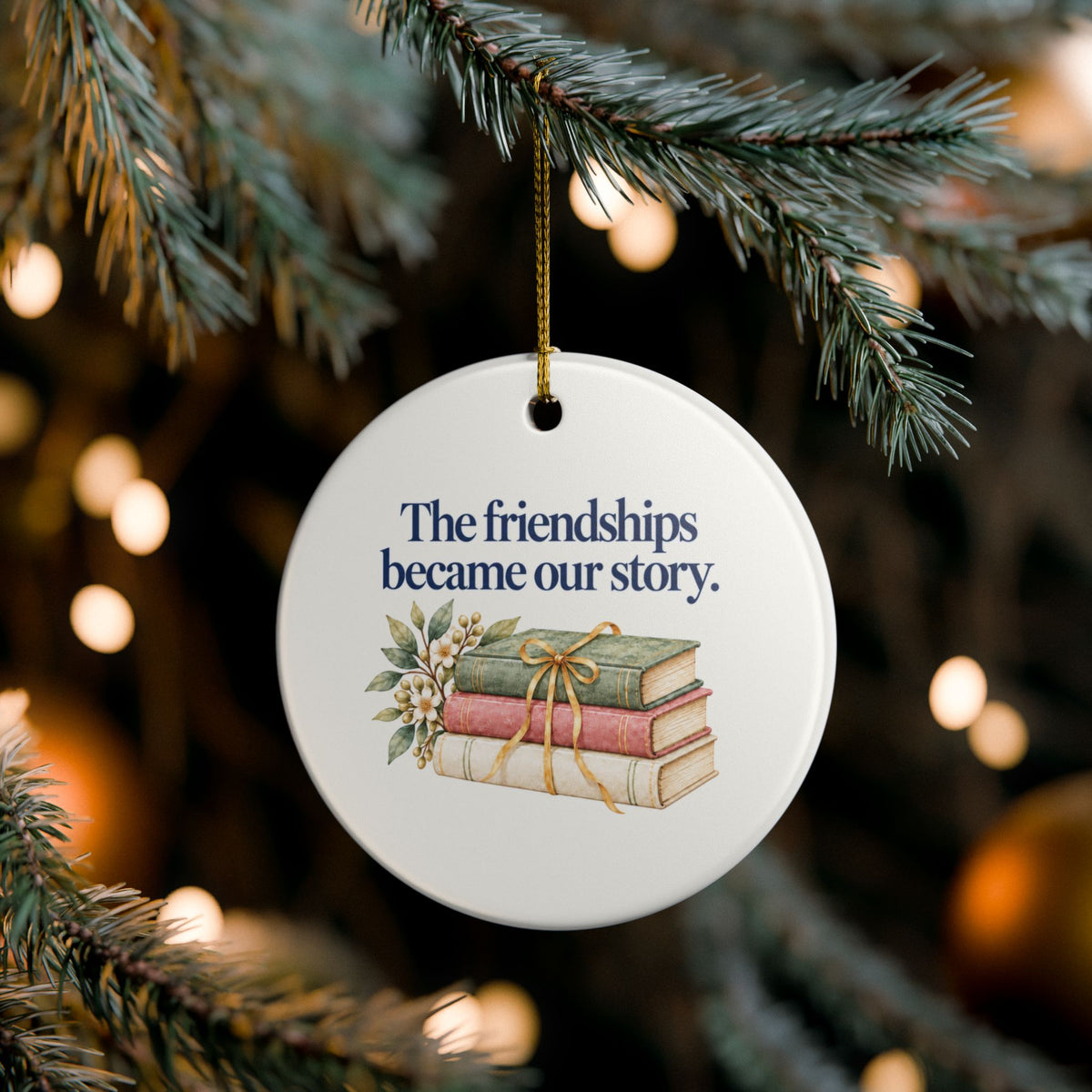 Book Club Christmas Ornament, Personalized or Classic, Book Lover Gift, Friendship Keepsake | Family Folklore™